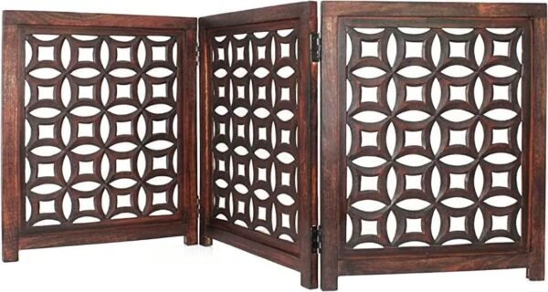 REGAL ARTWARES Wooden Baby Safety Gate for Staircase & Doors| Wooden Pet Gate | Folding Safety Gate for Kids & Pets (3 Panels - Image 3